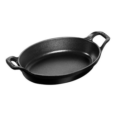 Staub Cast Iron 8" x 5.5" Oval Gratin Baking Dish - Matte Black