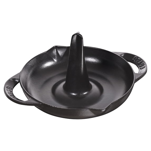 Staub Cast Iron 9.5" Vertical Chicken Roaster - Matte Black