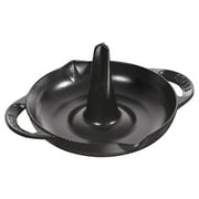 Staub Cast Iron 9.5" Vertical Chicken Roaster - Matte Black