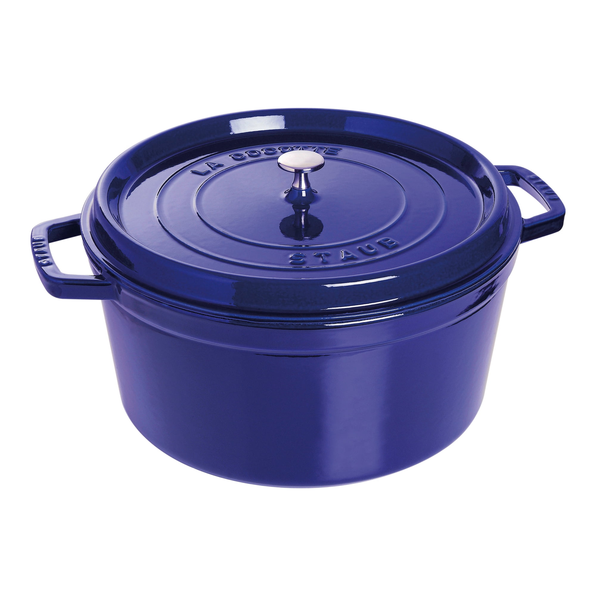 Staub Cast Iron 9-qt Round Cocotte - Dark Blue - Walmart.com