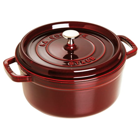 Staub - Cast Iron 9-qt Round Cocotte - Grenadine