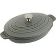 thumbnail image 1 of Staub Cast Iron 9" x 6.6" Oval Covered Baking Dish - Graphite Grey, 1 of 6