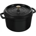thumbnail image 1 of Staub Cast Iron Dutch Oven 5-qt Tall Cocotte, Made in France, Serves 5-6, Matte Black, 1 of 14