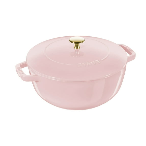 Staub Cast Iron Essential French Oven, Dutch Oven, 5-quart, serves 5-6, Made in France - Peony Pink