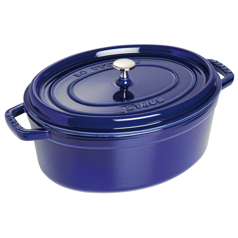 Staub Cast Iron Oval Cocotte, Dutch Oven, 5.75-quart, serves 5-6, Made in  France, Turquoise, 5.75-qt - Dillons Food Stores