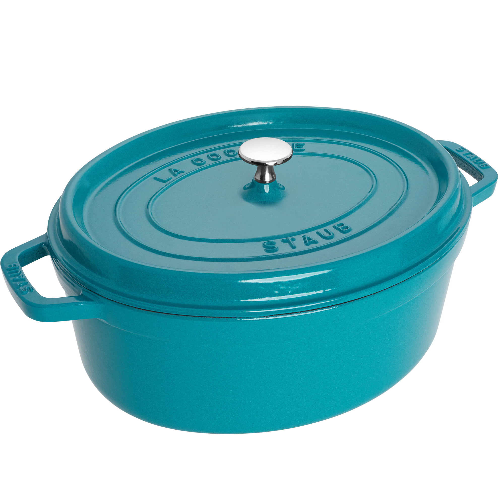 STAUB Cast Iron Dutch Oven 5.5-qt Round Cocotte, Made in France, Serves  5-6, Cherry