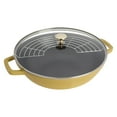 thumbnail image 1 of Staub Cast Iron Perfect Pan , Dutch Oven, 4.5-quart,  serves 4-5, Made in France, Citron, 1 of 9