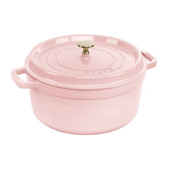 Staub Cast Iron Round Cocotte 5.5-quart-Peony Pink