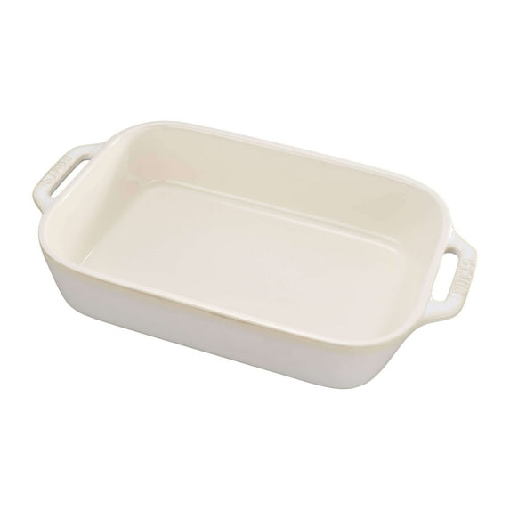 Staub Ceramic 10.5" x 7.5" Rectangular Baking Dish - Rustic Ivory