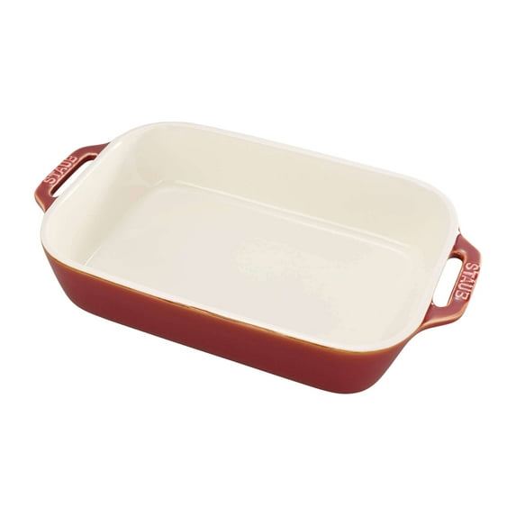 Staub Ceramic 10.5" x 7.5" Rectangular Baking Dish - Rustic Red