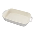 thumbnail image 1 of Staub Ceramic 13" x 9" Rectangular Baking Dish - Rustic Ivory, 1 of 5