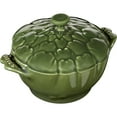 thumbnail image 1 of Staub Ceramic 16-oz Petite Artichoke Cocotte - Basil, 1 of 6