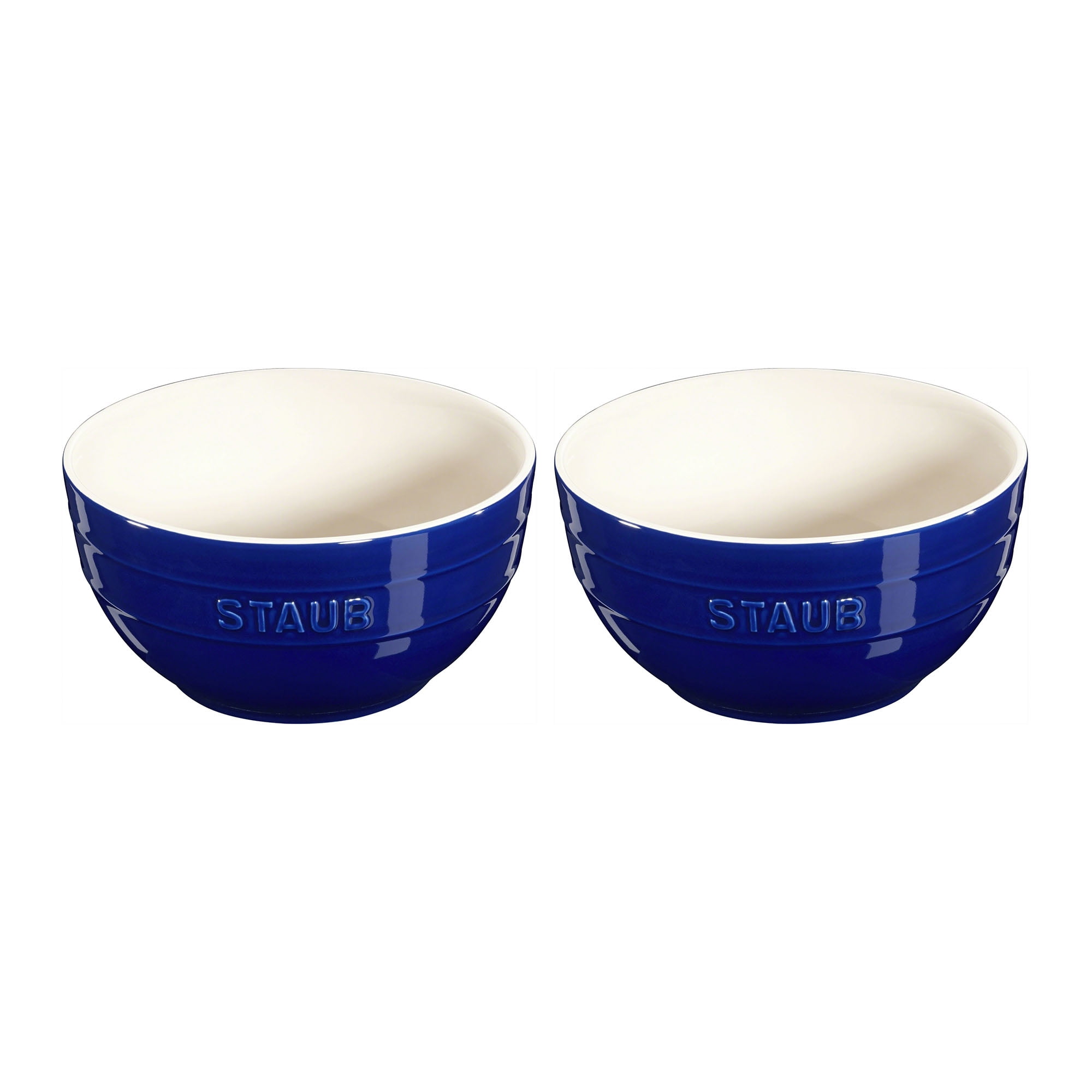 Staub Dark Blue Ceramic Microwave Safe Bowl Set