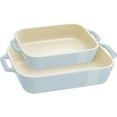 thumbnail image 1 of Staub Ceramic 2-pc Rectangular Baking Dish Set - Macaron Pastel Blue, 1 of 6