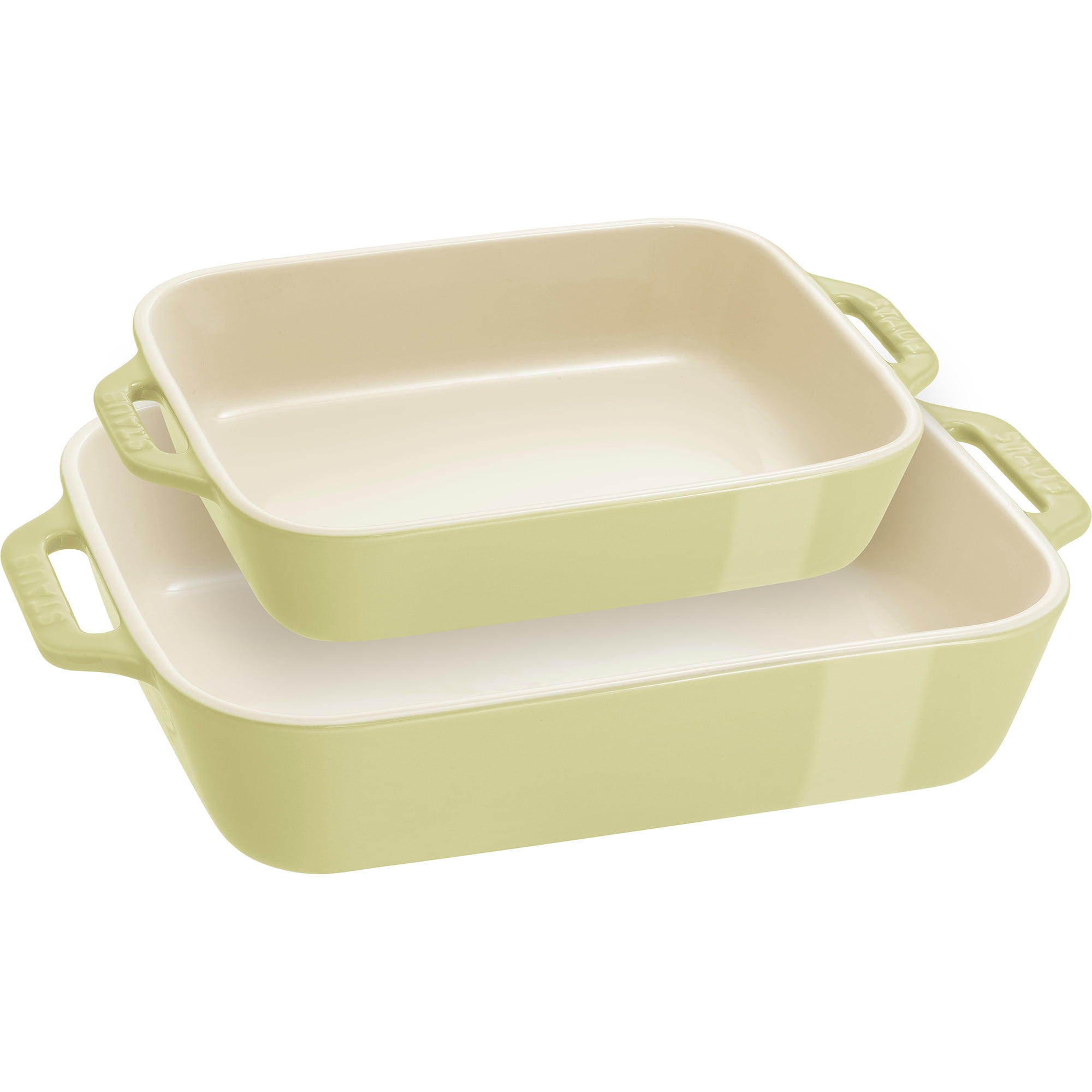 Pistachio Green Enameled 2-Piece Rectangular Baker Dish Set