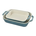 thumbnail image 1 of Staub Ceramic 2-pc Rectangular Baking Dish Set - Rustic Turquoise, 1 of 9