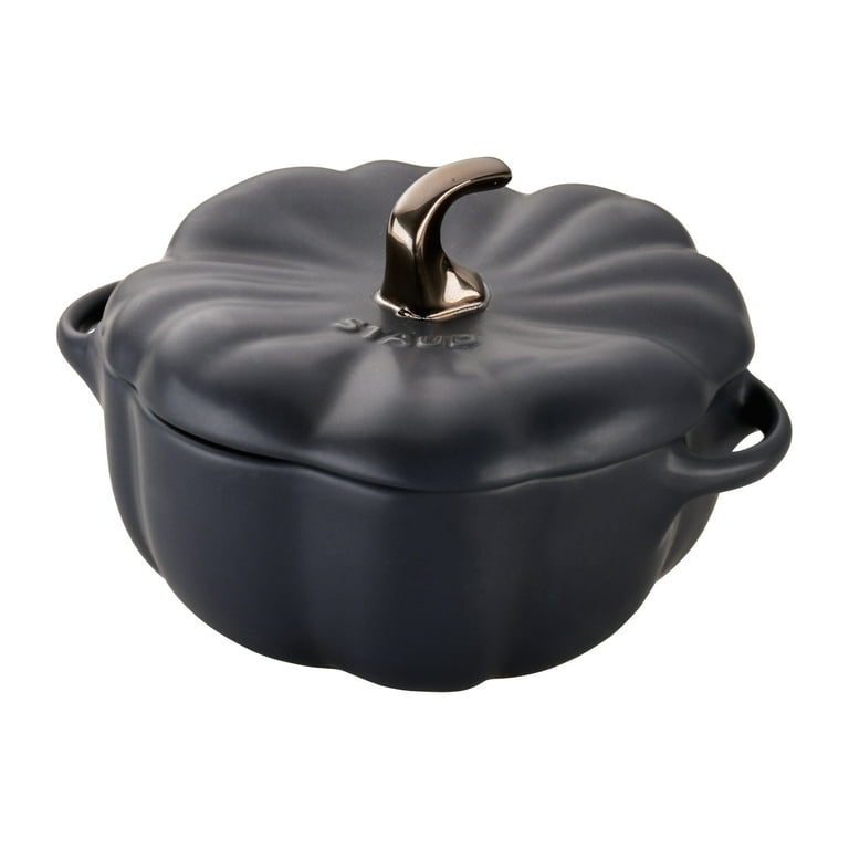 Staub Ceramic 24-oz Enamel Pumpkin Cocotte - Matte Black Staub Ceramic 24-oz Enamel Pumpkin Cocotte - Matte Black