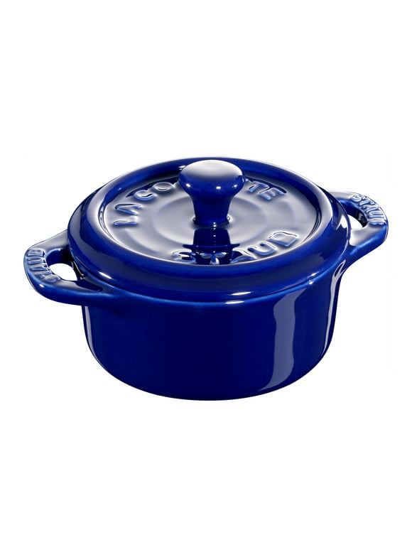 Staub Ceramic 3-pc Mini Round Cocotte Set - Dark Blue