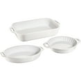 thumbnail image 1 of Staub Ceramic 3-pc Mixed Baking Dish Set - White, 1 of 4