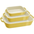 thumbnail image 1 of Staub Ceramic 3-pc Rectangular Baking Dish Set - Citron, 1 of 9