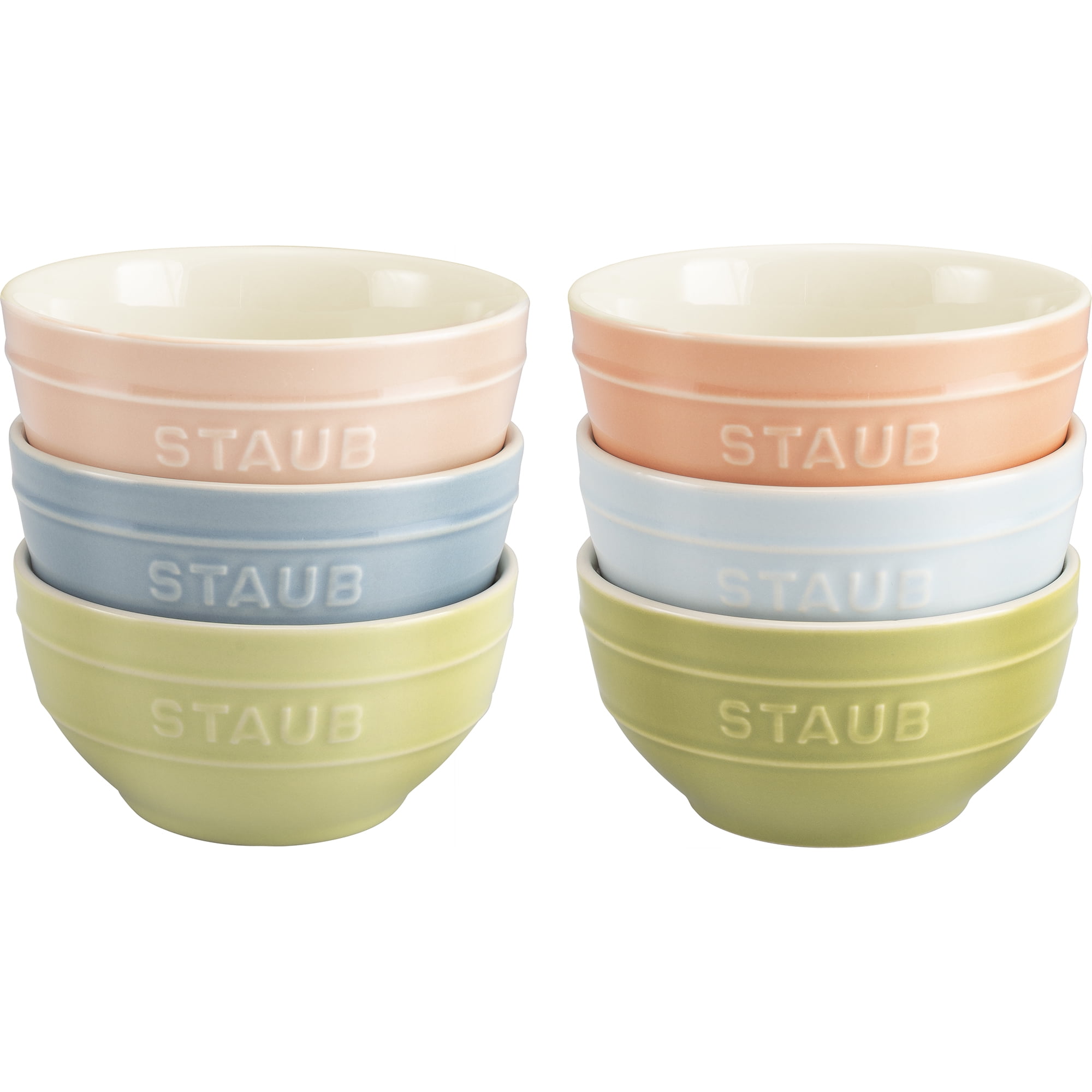 Staub Pastel Ceramic 6-Piece Nested Bowl Set