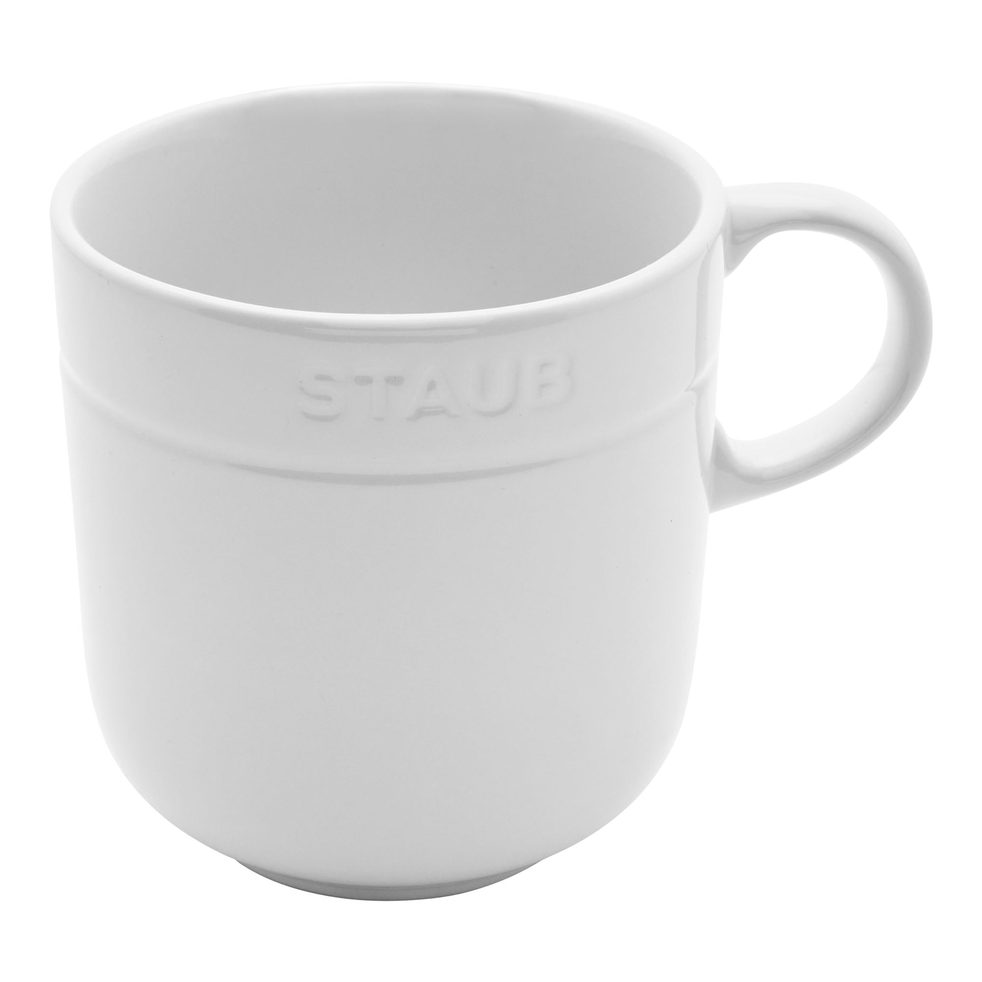 Staub White Ceramic 16 oz Mug Set, 4-Piece