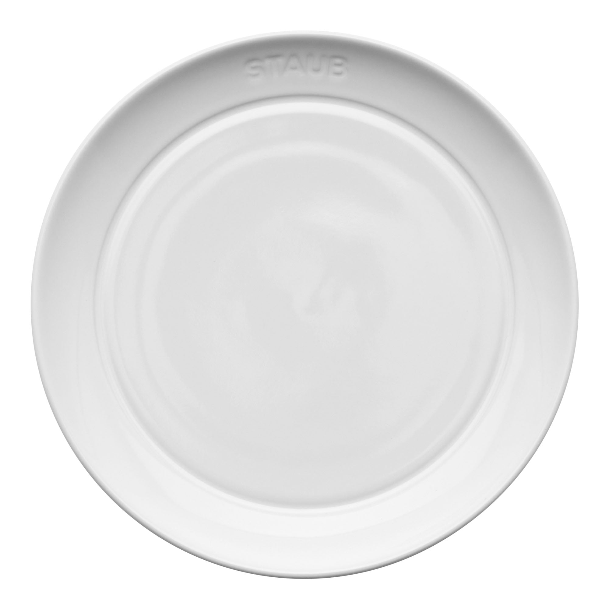 Staub Ceramic Dinnerware 4-pc 6-inch Appetizer Plate Set - White Truffle 