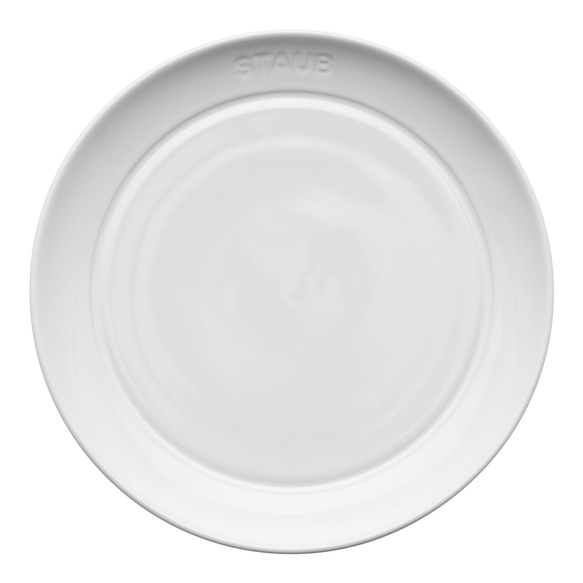 White Porcelain 4-Piece Microwave-Safe Appetizer Plate Set