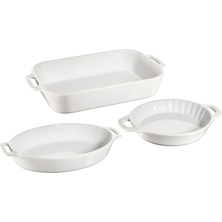Staub Ceramics 3-pc Mixed Baking Dish Set - White