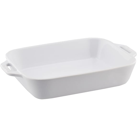 Staub Cherry Red Ceramic Rectangular Gratin Dish - 10.5 X 7.5 Inch, Oven & Dishwasher Safe
