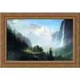 thumbnail image 1 of Staubbach Falls, Near Lauterbrunnen, Switzerland 24x19 Gold Ornate Wood Framed Canvas Art by Bierstadt, Albert, 1 of 2