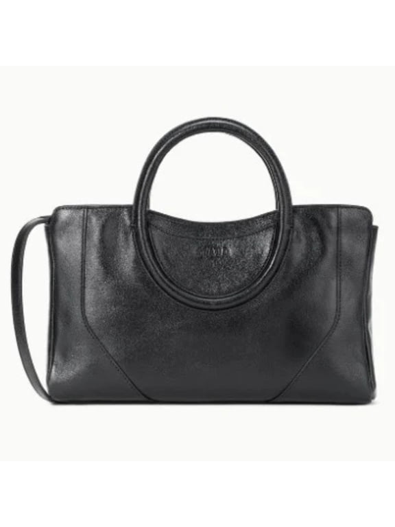 Women's Maude Small Leather Satchel, Black