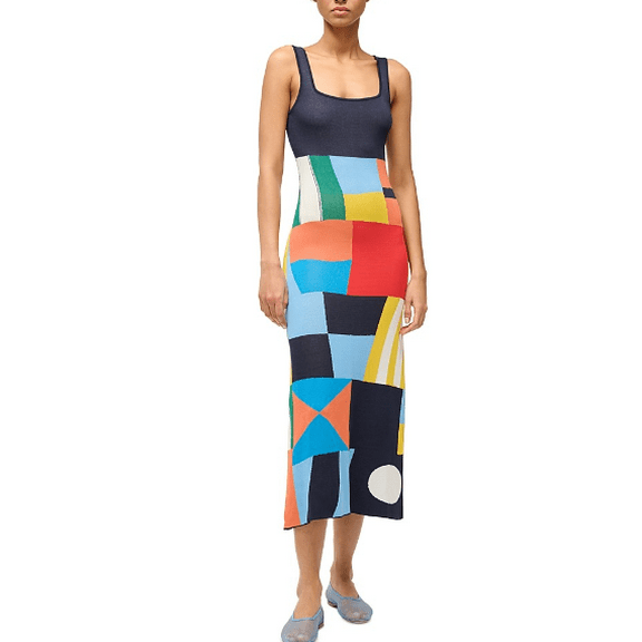 Staud Women's Multi Katie Color Blocked Dress, XS