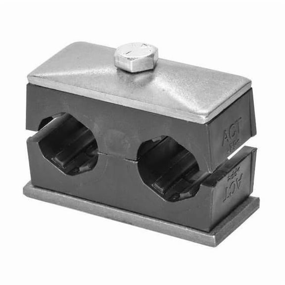 Tube Clamp,1.18in D,316 SS,Twin Clamp