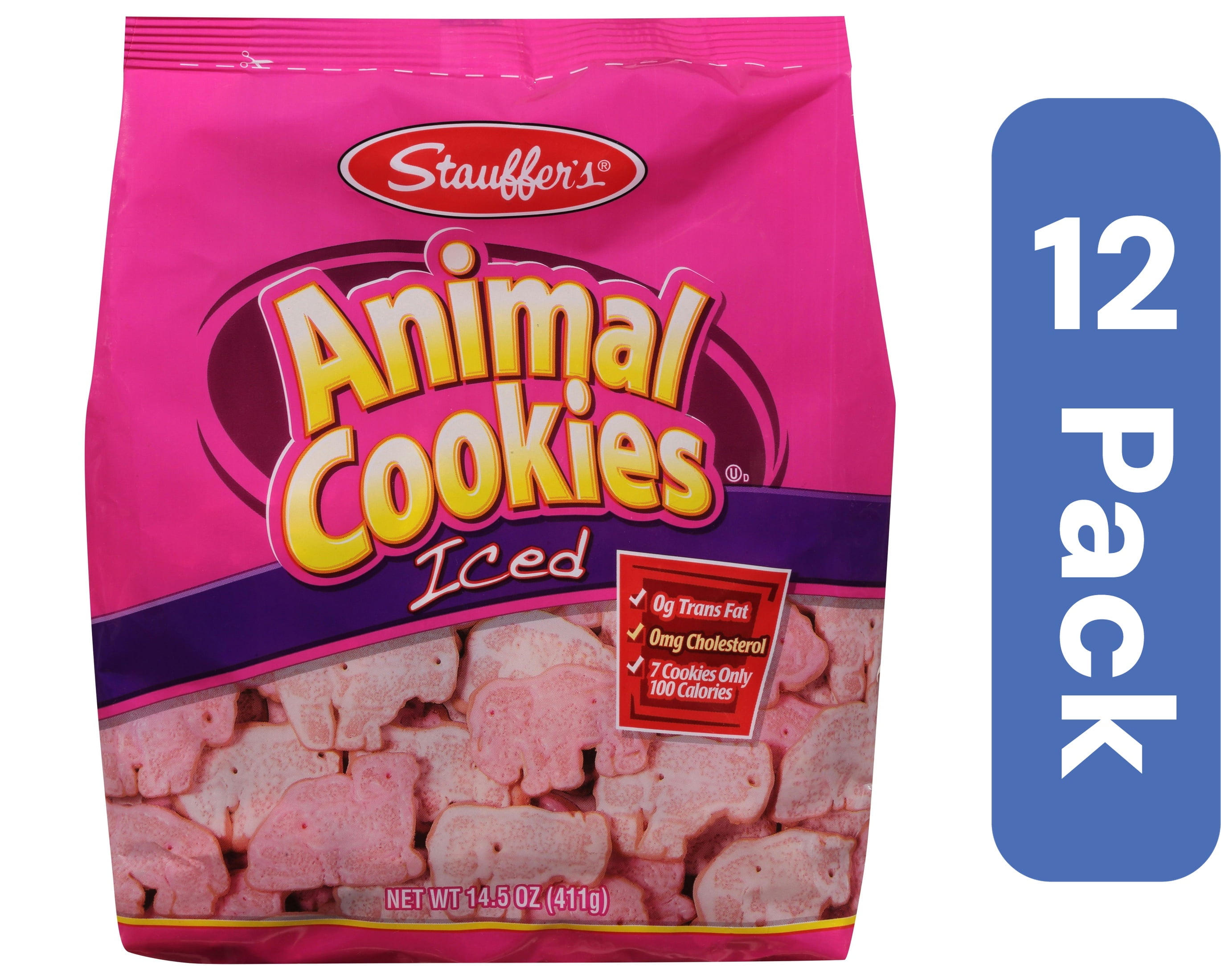 Stauffer Iced Animal Cookies 14.5 oz (Pack Of 12)