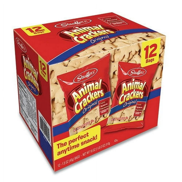 Animal Crackers, 1.5 oz Bag, 12/Box Animal Crackers, 1.5 oz Bag, 12/Box