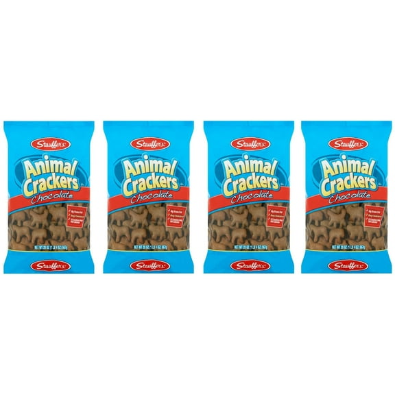 Stauffer's, Animal Crackers, Chocolate, 20oz Bag Pack of 4