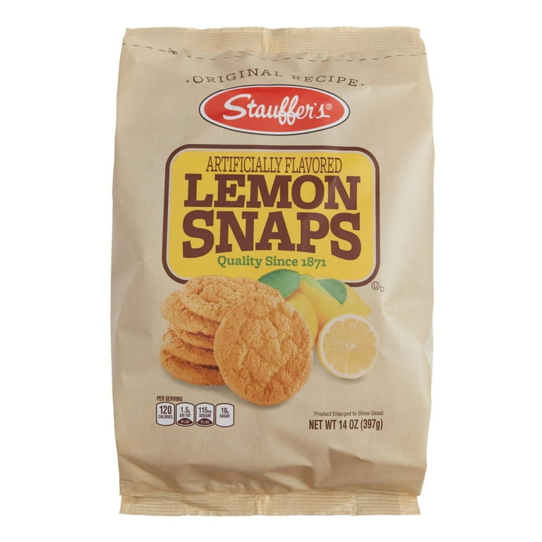 Stauffer's Lemon Snaps, 14 oz Pack, Delicious Lemon Flavor Cookies