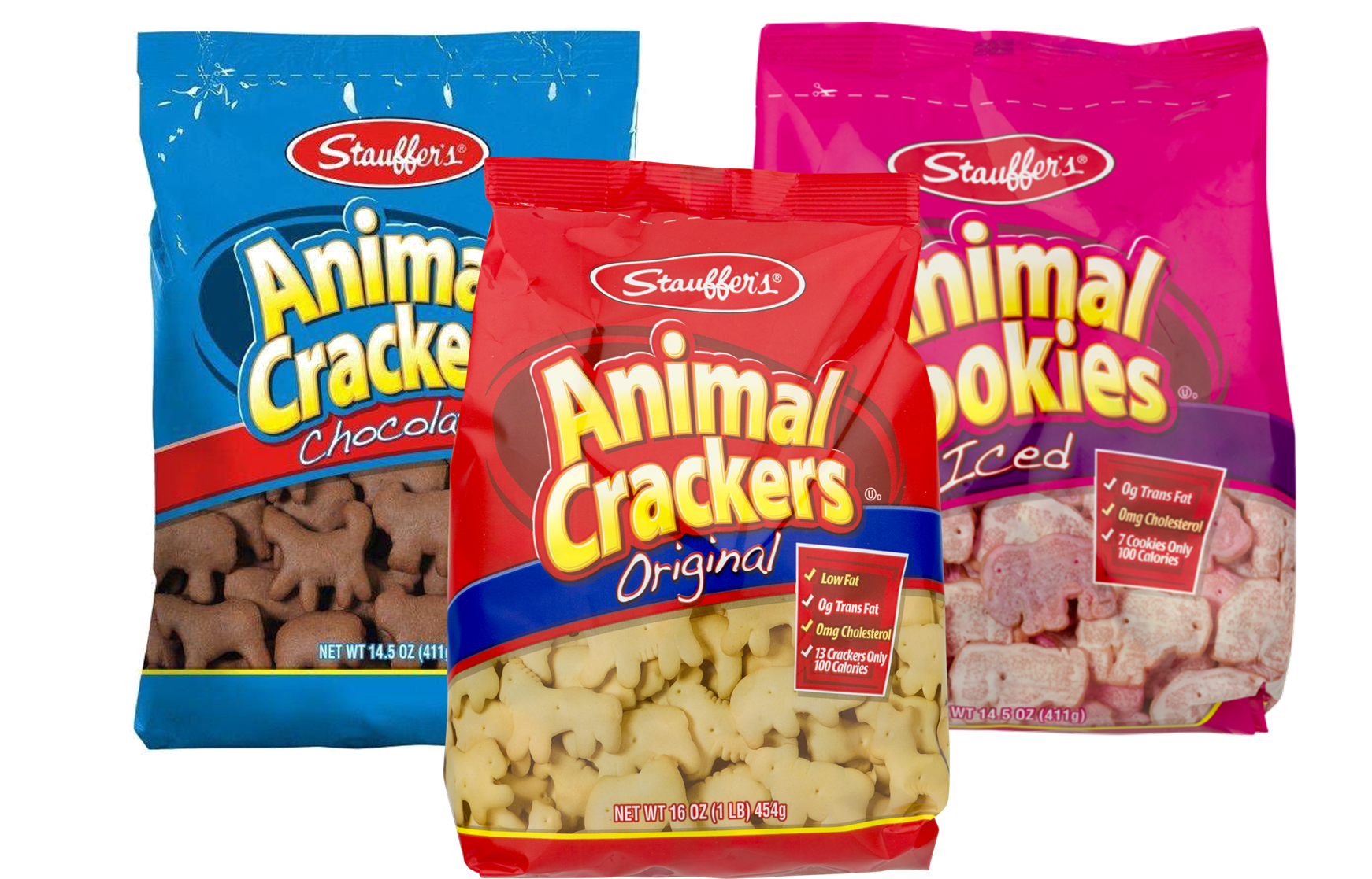 Stauffer's Original, Chocolate & Iced Animal Crackers, Variety 3-Pack