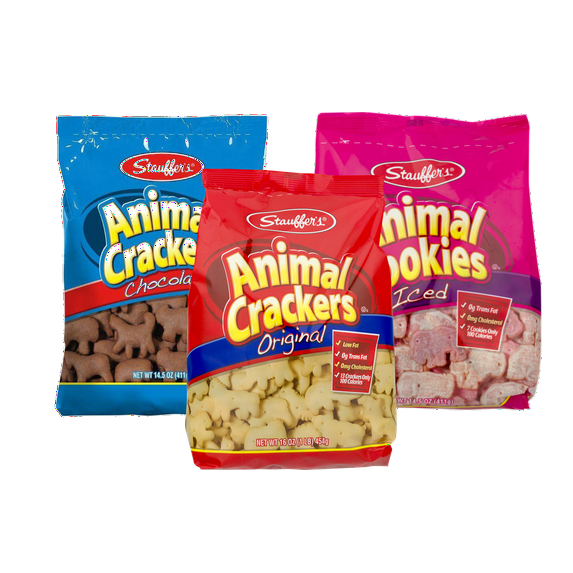Stauffer's Original, Chocolate & Iced Animal Crackers, Variety 3-Pack