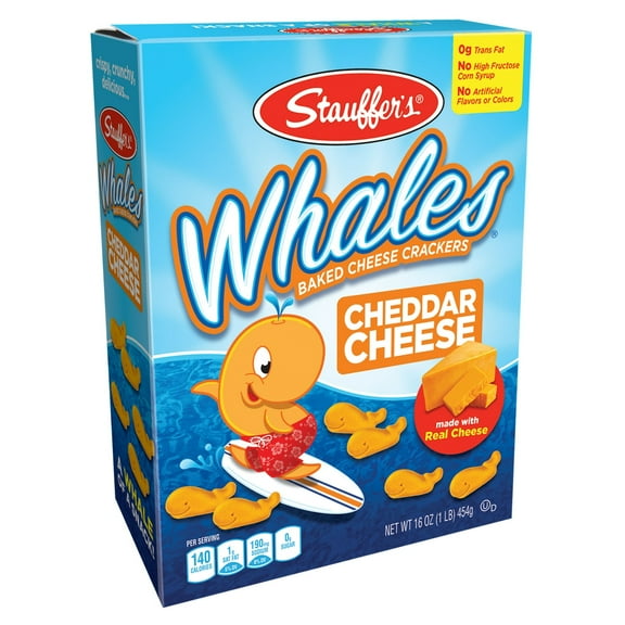 Stauffer's Whales Baked Cheddar Cheese Crackers , 16 Oz