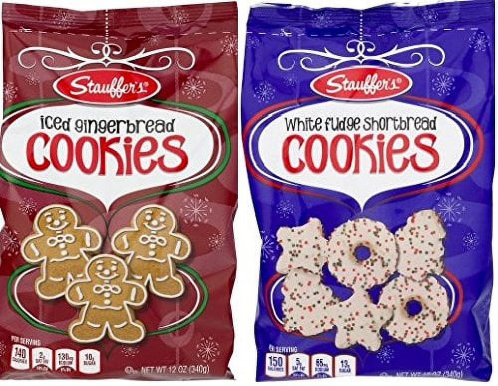 Stauffers Iced Gingerbread Cookies 12 Oz and Stauffers White Fudge