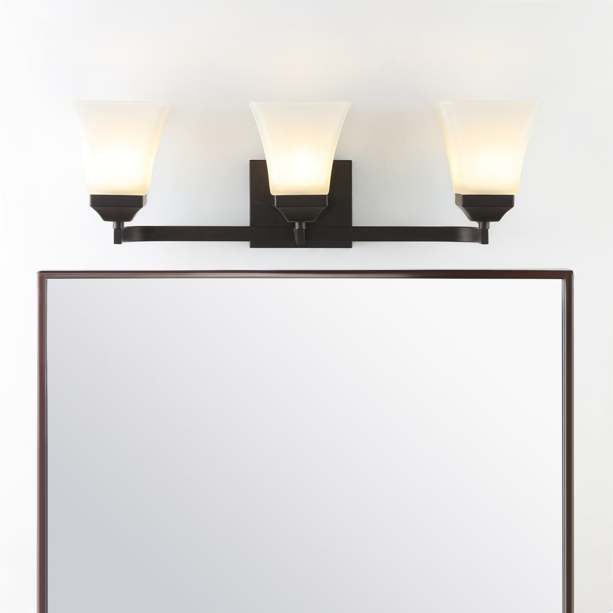 Staunton 24" Oil-Rubbed Bronze 3-Light Vanity with Clear Glass Shades