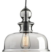 Staunton Collection One-Light Graphite Smoke Glass Global Pendant Light