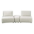 thumbnail image 1 of Stavan Modular Curved 2 Seat Sofa- Ottoman Gray Boucle Adjustable Back, 1 of 6