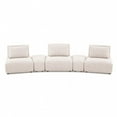 thumbnail image 1 of Stavan Modular Curved 3 Seat Sofa, Light Brown Boucle Adjustable Backs, 1 of 3