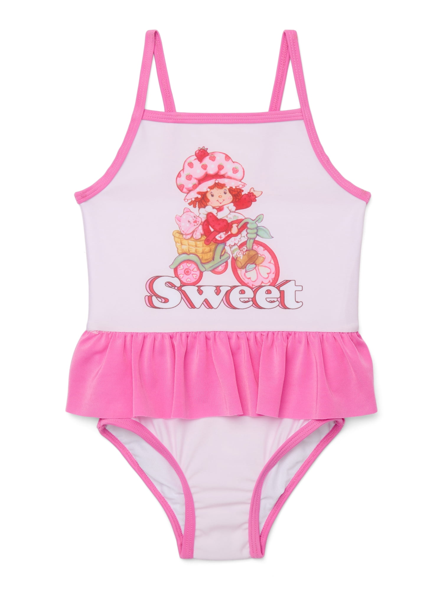 Toddler Girls One-Piece Swimsuit with UPF 50+, Sizes 2T-4T
