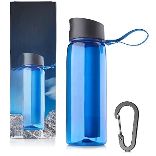 Stay Alive-4 Outdoor 4-Stage Water Filter Straw Emergency 22oz Bottle with Activated Carbon for Survival, Camping, Hiking, Climbing, Backpacking (1500 Liters)$$Sport & Recreation Other