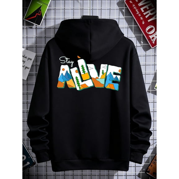 Stay Alive Hoodie hoodies Camping men hooded sweatshirt black Casual Outdoor Jogging & Fitness Training Pullover, Regular Fit, Hooded Design, Comfortable Pullover beer cute Retro Unisex hoodie