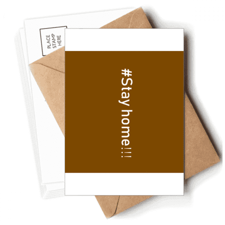 Stay At Home Fonts Warning Postcards Envelopes Blank Note Cards Mailing